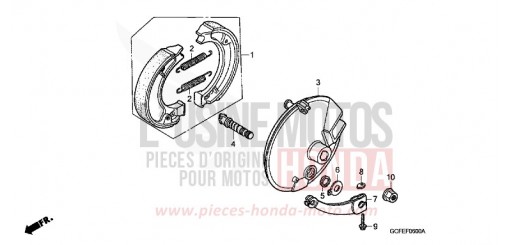 PANNEAU DE FREIN AVANT CRF70FB de 2011